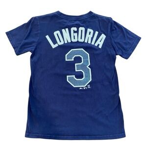 MLB Longoria #3 Tampa Bay‎ Rays Jersey T-Shirt Collection Youth Size Small